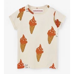 NWT Nadadelazos Organic Cotton Strawberry Ice Cream Tee 8